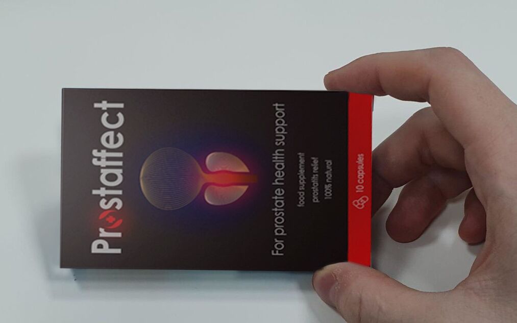 Photo of the Prostaffect capsules, user experience